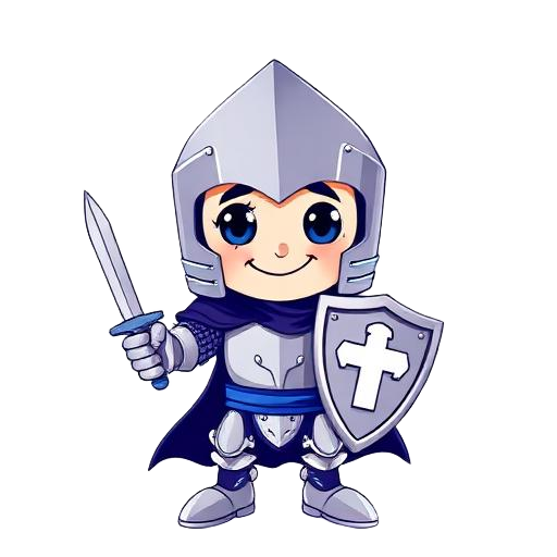 IQ-Knight cartoon mascot